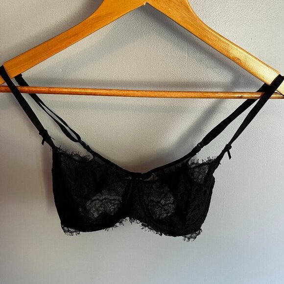 Victoria’s Secret Dream Angels Push-up Without Padding Bra 32D Underwire  Black - Picture 1 of 9